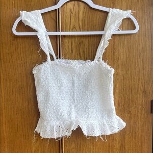 White Lace Sleeveless Top